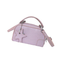 PU Leather Crossbody Bag with Adjustable Strap for Women-Pink