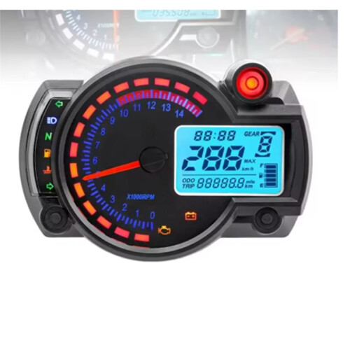 Otorcycle Modification Accessories Motorcycle Universal Instrument Waterproof LCD Digital Odometer Speedometer 1SET 2