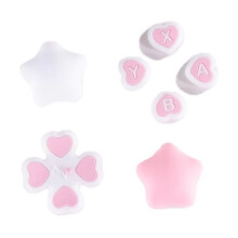 Love Silicone Soft D-Pad  Button ABXY Key Sticker Skin Case for  Oled  Thumb Stick Grip Cap Cover,B