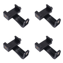 4X Telefoonhouder/Verticale en Horizontale Statiefbevestigingsadapter Draaibare Beugel met 1/4 Inch Schroefgat/Verstelbare Clip