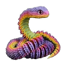 3D-Geprinte Slang Fidget Toy Kristal Flexibele Gewrichten Directiebureau Speelgoed Woondecoratie Perfecte Cadeaus voor Autisme