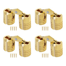 Brasses Furniture Hinges Hide Cabinet Copper Invisible Door-4P