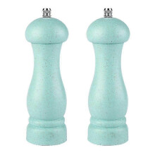 (Nordic green color box) Oak Wood Salt Pepper Grinder Adjustable Coarseness Refillable