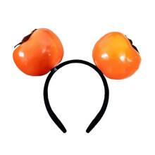 (double headed persim) Fun Unique Resin Headband With Realistic Fruit And Vegetable Designs For Birthdays And Festival Celebration Gathering