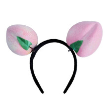 (Twoheaded peach) Fun Unique Resin Headband With Realistic Fruit And Vegetable Designs For Birthdays And Festival Celebration Gathering