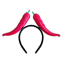 (Double headed red pe) Fun Unique Resin Headband With Realistic Fruit And Vegetable Designs For Birthdays And Festival Celebration Gathering