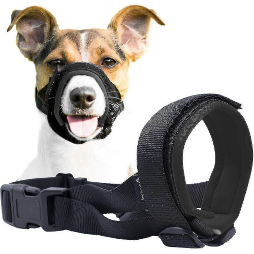 (XS, Pink) secure dog muzzle guard with soft padding prevents biting safely