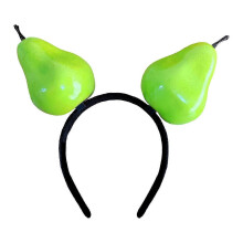 (Double headed pear) Fun Unique Resin Headband With Realistic Fruit And Vegetable Designs For Birthdays And Festival Celebration Gathering