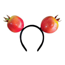 (double headed pomegr) Fun Unique Resin Headband With Realistic Fruit And Vegetable Designs For Birthdays And Festival Celebration Gathering