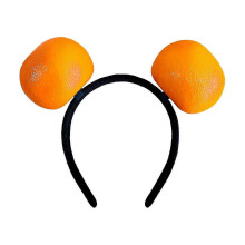 (double headed orange) Fun Unique Resin Headband With Realistic Fruit And Vegetable Designs For Birthdays And Festival Celebration Gathering