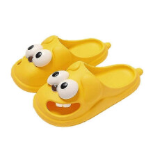 (36-37, Yellow) "Closed-Toe Slippers Women's Sandals Home Bedroom Non-Slip Summer Beach Big Eyes Dog Soft Cloud Shoes"