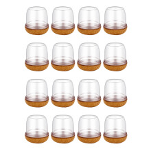 Protective Caps for Chair Legs, Pack of 16, Round Silicone Chair Leg Caps with Pads, Tables and Chairs(14-19mm)