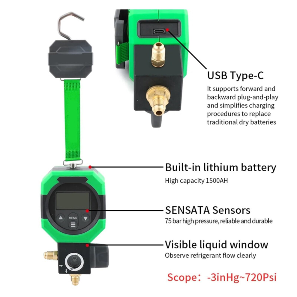 High Accuracy Digital Vacuum Gauge 0-55bar
