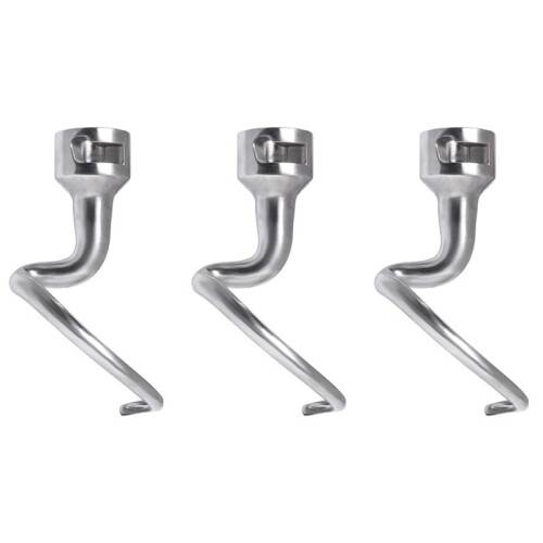 3X Spiral Dough Hook for  4.5-5 Quart Tilt- Stand Mixer, Dough Hook Replacement for  Attachment