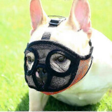 (XS 26-34 cm, Orange) Dog Muzzle With Short Snout Adjustable Breathable Mesh Muzzle For English French Bulldogs Anti-bite Chewing