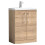 Balterley Bramshall Compact 600mm 2 Door Bleached Oak Floor Standing Vanity Unit With Basin 2