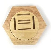 Hexagonal Wooden Medal Display Stand - Sports Award Storage & Wall Decor
