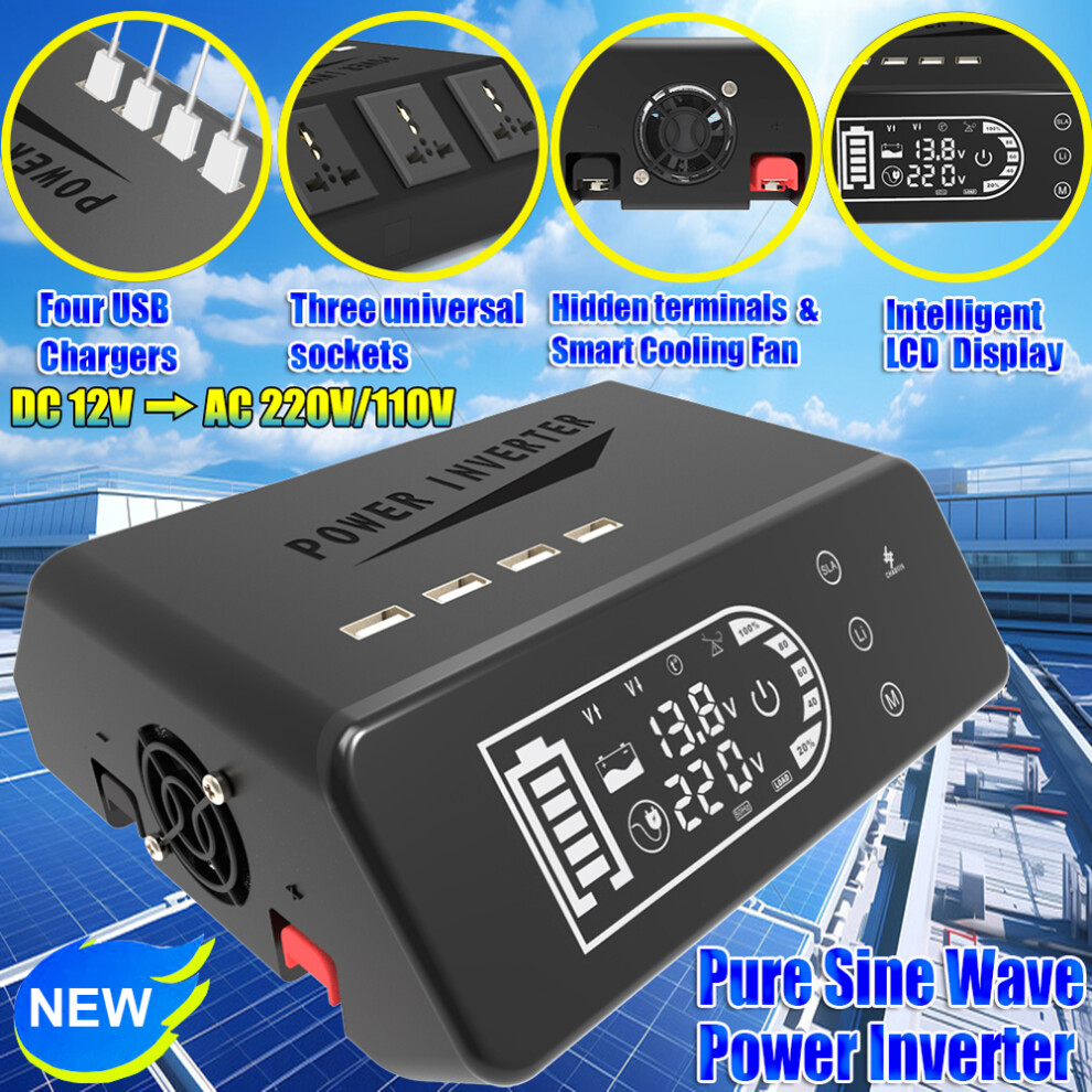 Pure Sine Wave Inverter 1000W USB