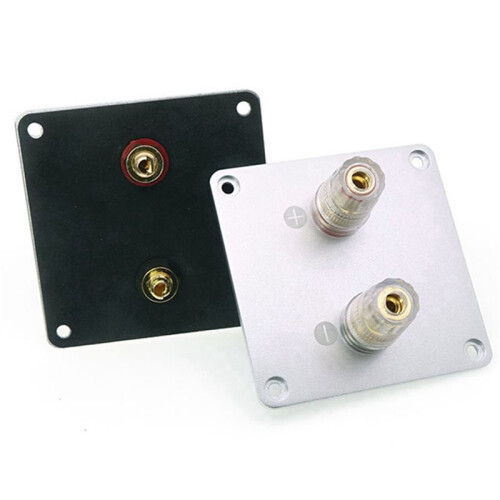 4X 2-Bit Audio Speaker Terminal Square Copper Binding Post Loudspeaker Box Wiring Terminal Board 80x80mm Accessories 2