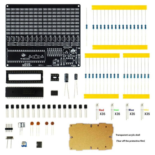 DIY Sound Control LED Music Electronic Kits Áudio Frequency Display PCB Soldering Project Practice DIY Electronic Kit 1