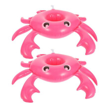 Set di 8 portabevande galleggianti a forma di granchio per feste in piscina.