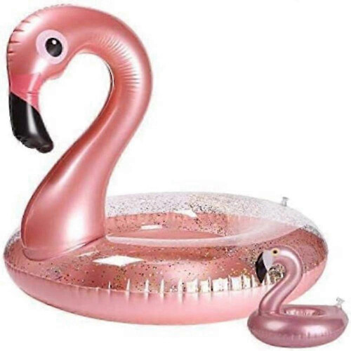 2025 Flamingo Inflatable Pool Float with Unique Graphic Art Design