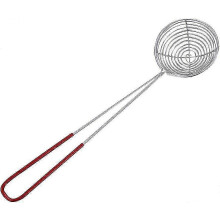 Long Handle Stainless Steel Wire Scoop for Draining Peas Beans Vegetables