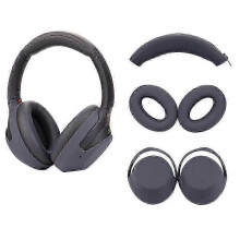 (Dark Blue) Silicone Case Set for Sony WH-1000XM3 and WH-1000XM4 with Headband Cover and Protective Earpads