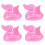 Rosa Pool Float Drink Holders - 8-pack Uppblåsbara Mugghållare 1