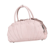 Trendy PU-handtas in waaiervorm Modieuze schouder- en-Roze