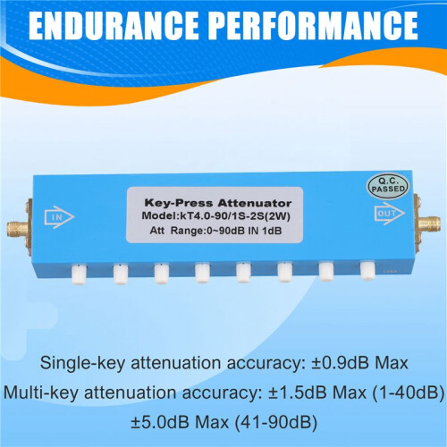 SMA/N Adjustable Attenuator RF Signal Attenuator 0-90dB 2W -4G External Thread Inner Hole for Network Communication 2