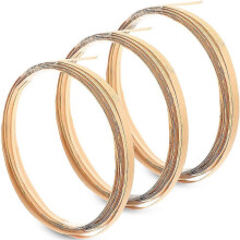 3 Rolls of Bamboo Basket Weaving Strips DIY Flat Bamboo Webbing Strips Basket Weaving Material Z