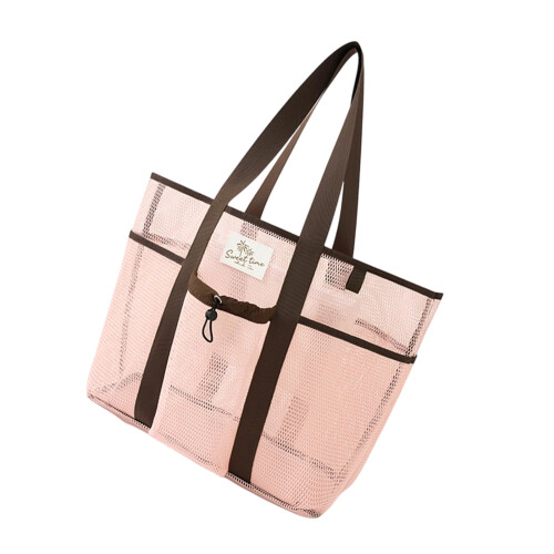 Strandtas met grote capaciteit, waterdichte polyester-Roze