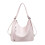 Stylish PU Leather Backpack With Convertible Shoulder-Pink 1