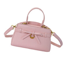 Crossbodytas van PU-leer met verstelbare riem voor dames-Roze