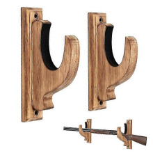 Gun Rack Wood Shotgun Rifle Wall Mount Holder Display Rack