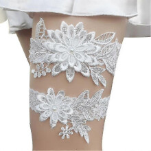 (White) 2pcs/set Womens Wedding Bridal  Lace Garters Belts Suspenders Party Accessories Gifts
