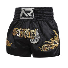 (2XL, Black) Boxing Shorts Anti-friction Muay Thai Kickboxing Shorts For Men