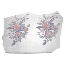 2pcs Handmade Delicate Flower Embroidery Patches Subsidies for Clothing Accessories