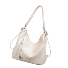 PU lederen tas met converteerbare riem grote capaciteit-Beige