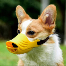 Soft Silicone Dog Muzzle for Small to Medium Sized Dogs, Featuring Adjustable Straps to Effectively Prevent Biting and Chewing