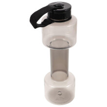 700ml Gray Portable Dumbbell Shaped Fitness Water Bottle for Gym Camping and Outdoor Exercise Workou