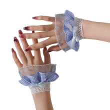 Lovely Plaids Heart Design Wrist Cuffs Lightweight Hand Sleeves