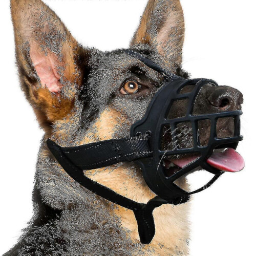 (2, Black) Dog Muzzle, Silicone Basket Muzzle For Small Medium Large Dogs, Soft Cage Muzzle Prevent Biting Chewing, Allow Drinking Panting