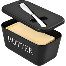 1set Butter Box, Food Grade Plastic Cheese Box, Refrigerator Butter Storage Box, Knife, Kitchen Restaurant Cheese Box
