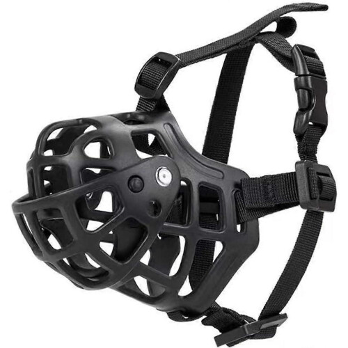 (M) Dog Muzzle Basket Dog Muzzles Humane Cage Mouth Cover for Prevents Biting Great