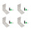 4Pcs 90 Degree Fixed Bracket for Secure Shelf and-Silver 85mm 1