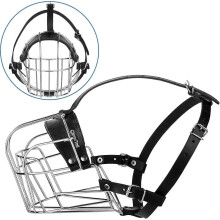 Metal Dog Muzzle for Large Sized Dogs  Heavy Duty Rottweiler Muzzle  Basket