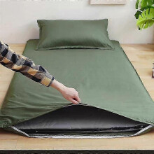 (150*210cm, green) WOSTAR 360 Fully Enclosed with Zipper Mattress Protector Cover Couple/student Single Double Bed Sheet Protection Pad King Size