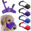 Adjustable Dog Muzzle Mesh Mouth Bite Stop Chewing Grooming Blue XL 22-28cm 1